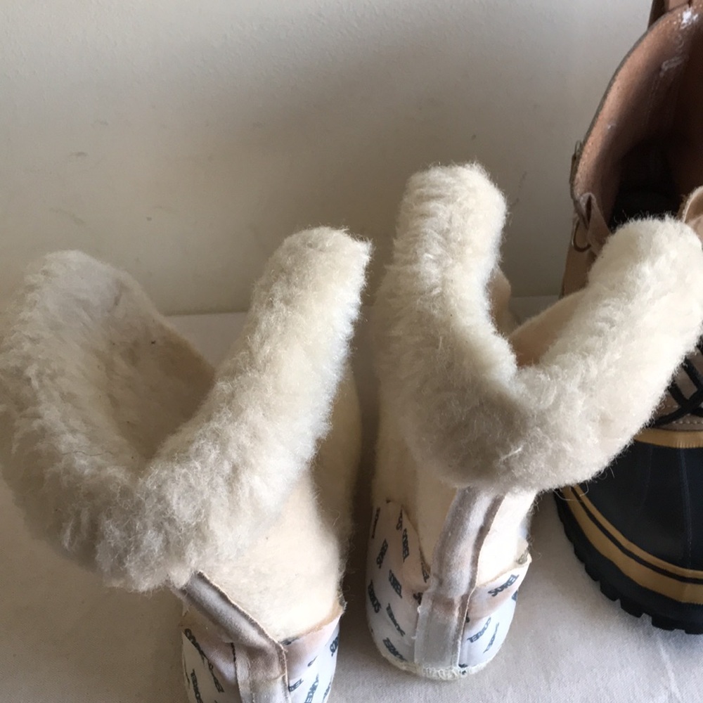 Sorel Caribou Sz 6 boot Kaufman boot "Made in Canada" tan leather Waterproof - Picture 4 of 15